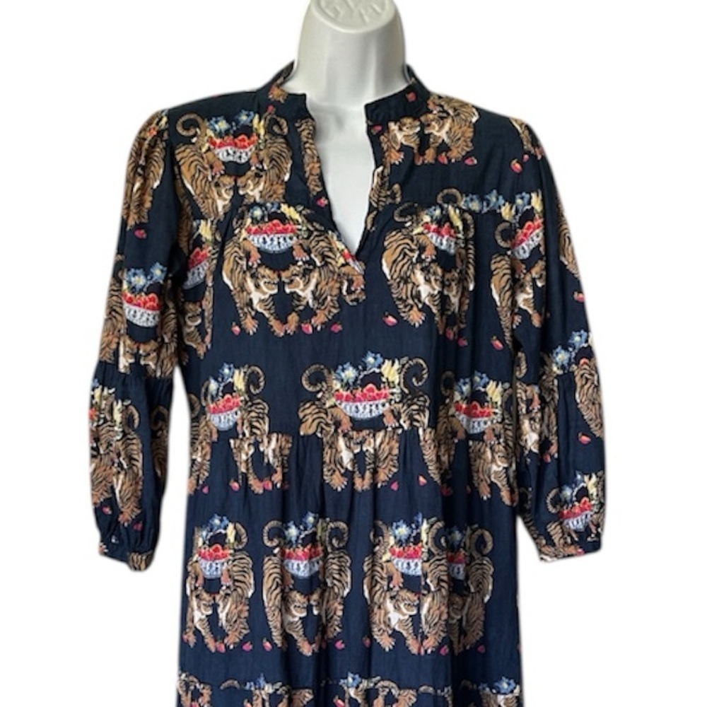 Mary Marshmallow Willow Maxi Dress Navy Twin Tigers Size XS - Picture 3 of 6